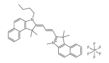 2-((1E,3E)-3-(3-butyl-1,1-dimethyl-1H-benzo[e]indol-2(3H)-ylidene)prop-1-enyl)-1,1,3-trimethyl-1H-benzo[e]indolium structure