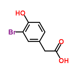 (3-Bromo-4-hydroxyphenyl)acetic acid Structure