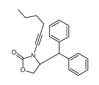 (4R)-4-benzhydryl-3-hex-1-ynyl-1,3-oxazolidin-2-one结构式