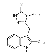 4-甲基-5-(2-甲基-1H-吲哚-3-甲基)-2,4-二氢-[1,2,4]噻唑-3-硫酮图片