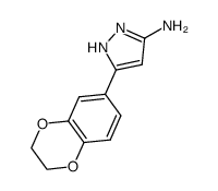 5-(2,3-dihydrobenzo[b][1,4]dioxin-6-yl)-1H-pyrazol-3-amine Structure