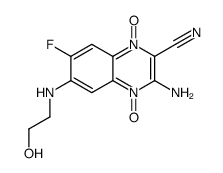 2-Quinoxalinecarbonitrile,3-amino-7-fluoro-6-[(2-hydroxyethyl)amino]-,1,4-dioxide(9CI)结构式