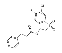 2-((3,4-dichlorophenyl)sulfonyl)ethyl 3-phenylpropanoate结构式