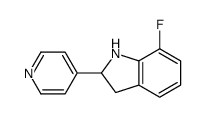 1H-Indole,7-fluoro-2,3-dihydro-2-(4-pyridinyl)-(9CI) structure