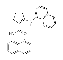 1-Cyclopentene-1-carboxamide,N-8-quinolinyl-2-(8-quinolinylamino)- Structure