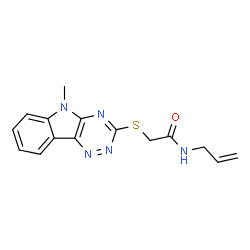 Acetamide, 2-[(5-methyl-5H-1,2,4-triazino[5,6-b]indol-3-yl)thio]-N-2-propenyl- (9CI)结构式