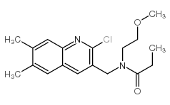 Propanamide, N-[(2-chloro-6,7-dimethyl-3-quinolinyl)methyl]-N-(2-methoxyethyl)- (9CI) structure