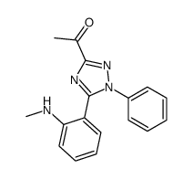 1-[5-[2-(methylamino)phenyl]-1-phenyl-1,2,4-triazol-3-yl]ethanone结构式