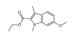 ethyl 6-methoxy-1,3-dimethylindole-2-carboxylate结构式