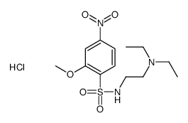 N-[2-(diethylamino)ethyl]-2-methoxy-4-nitrobenzenesulfonamide,hydrochloride结构式