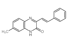 2(1H)-Quinoxalinone,7-methyl-3-(2-phenylethenyl)- structure