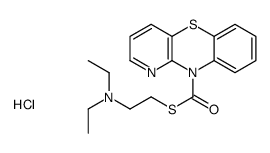 S-[2-(diethylamino)ethyl] pyrido[3,2-b][1,4]benzothiazine-10-carbothioate,hydrochloride Structure