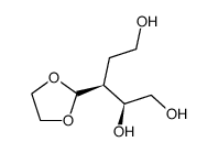 (2S,53)-3-(1,3-dioxolan-2-yl)pentane-1,2,5-triol Structure