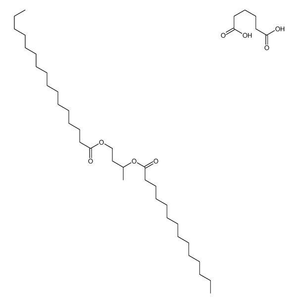 hexanedioic acid,3-tetradecanoyloxybutyl hexadecanoate Structure