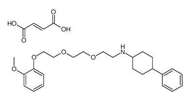 (E)-but-2-enedioic acid,N-[2-[2-[2-(2-methoxyphenoxy)ethoxy]ethoxy]ethyl]-4-phenylcyclohexan-1-amine Structure