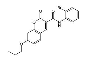 N-(2-bromophenyl)-2-oxo-7-propoxychromene-3-carboxamide结构式