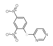 Pyrimidine, 4-[(2,4-dinitrophenyl)thio]-结构式