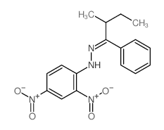 N-[(2-methyl-1-phenyl-butylidene)amino]-2,4-dinitro-aniline结构式