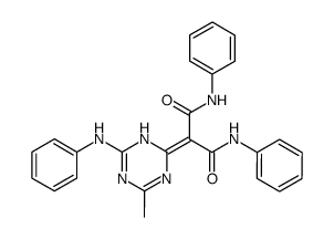 2-(dicarbanilidomethylene)-4-methyl-6-phenylamino-1,2-dihydro-s-triazine Structure