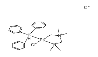 [Cl(triphenylphosphine)Pt(CH2NMe2CH2NMe2)]Cl结构式