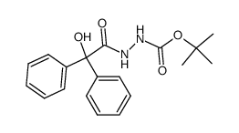 2-(Hydroxydiphenylacetyl)hydrazincarbonsaeure-tert-butylester Structure