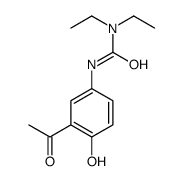 N'-(3-acetyl-4-hydroxyphenyl)-N,N-diethyl urea structure