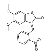 5,6-dimethoxy-3-(2-nitrobenzylidene)benzothiophen-2-(3H)one Structure