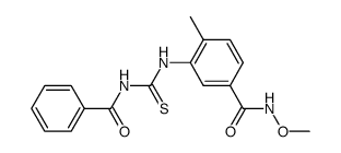 3-(3-Benzoyl-thioureido)-N-methoxy-4-methyl-benzamide Structure