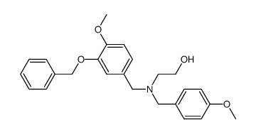 N-(3-benzyloxy-4-methoxybenzyl)-N-(2-hydroxyethyl)-4-methoxybenzylamine结构式