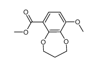 methyl 3,4-dihydro--9-methoxy-2H-1,5-benzodioxepin-6-carboxylate结构式