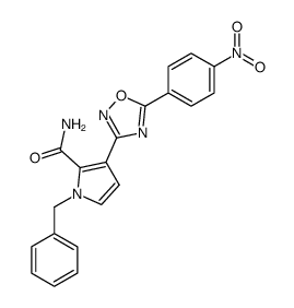 1-benzyl-3-[5-(p-nitrophenyl)-1,2,4-oxadiazol-3-yl]pyrrole-2-carboxamide Structure