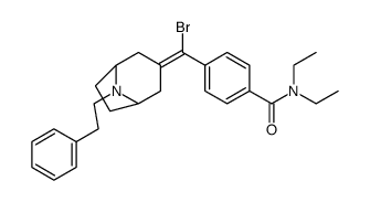 4-[Bromo-(8-phenethyl-8-azabicyclo[3.2.1]oct-3-ylidene)-methyl]-N,N-diethylbenzamide结构式