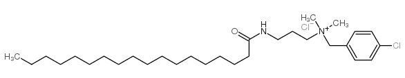 (p-chlorobenzyl)dimethyl[3-[(1-oxooctadecyl)amino]propyl]ammonium chloride结构式