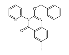 6-iodo-2-phenylmethoxy-3-pyridin-2-ylquinazolin-4-one结构式