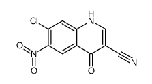 7-氯-4-羟基-6-硝基-3-喹啉甲腈结构式