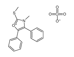 3-methyl-2-methylsulfanyl-4,5-diphenyl-1,3-oxazol-3-ium,perchlorate结构式