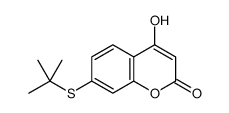 7-tert-butylsulfanyl-4-hydroxychromen-2-one结构式