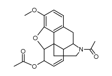 6-acetoxy-17-acetyl-4,5-epoxy-3-methoxy-morphin-7-ene Structure