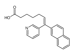 7-naphthalen-2-yl-7-pyridin-3-ylhept-6-enoic acid结构式