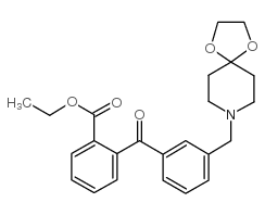 2-碳酰乙氧基-3'-[8-(1,4-二恶-8-氮杂螺-[4.5]癸基)甲基]苯甲酮图片