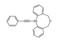 12-phenylethynyl-5H-7,12-dihydrodibenz[c,f][1,5]oxastibocine结构式