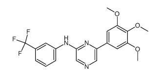 N-(3-(trifluoromethyl)phenyl)-6-(3,4,5-trimethoxyphenyl)pyrazin-2-amine结构式