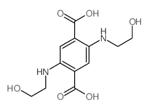 2,5-bis(2-hydroxyethylamino)benzene-1,4-dicarboxylic acid结构式