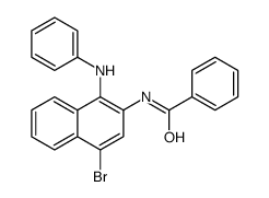 N-(1-anilino-4-bromonaphthalen-2-yl)benzamide Structure