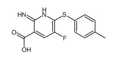 2-氨基-5-氟-6-[(4-甲基苯基)硫代]烟酸结构式