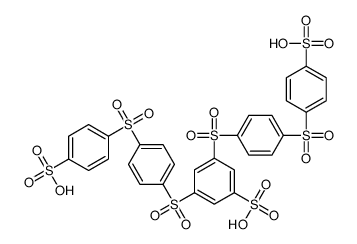 3,5-bis[[4-(4-sulfophenyl)sulfonylphenyl]sulfonyl]benzenesulfonic acid Structure