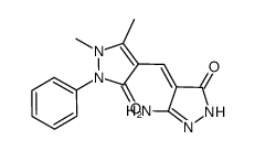 4-[(3-amino-5-oxo-1,5-dihydro-4H-pyrazol-4-ylidene)methyl]-1,5-dimethyl-2-phenyl-1,2-dihydro-3H-pyrazol-3-one Structure