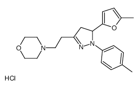 4-[2-[3-(5-methylfuran-2-yl)-2-(4-methylphenyl)-3,4-dihydropyrazol-5-yl]ethyl]morpholine,hydrochloride Structure