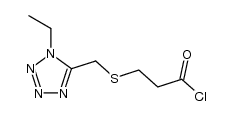 3-(((1-ethyl-1H-tetrazol-5-yl)methyl)thio)propanoyl chloride结构式