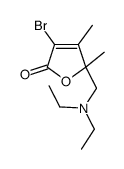 3-bromo-5-(diethylaminomethyl)-4,5-dimethyl-furan-2-one Structure